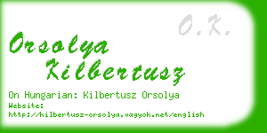 orsolya kilbertusz business card